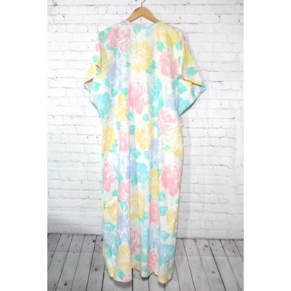 Vtg Dream Away White Floral Nightgown Sz Large 16/18 Made in USA - Picture 2 of 7